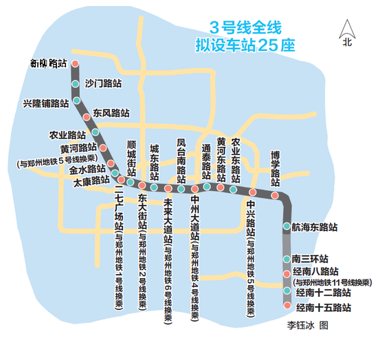 郑州地铁3号线年底开工建设